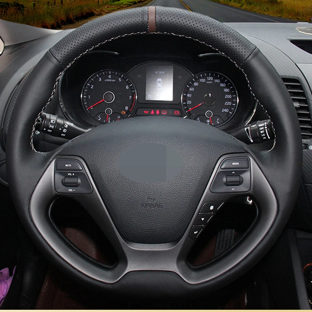 Искусственная кожа для Kia K3 2013 K2 Rio 2015 2016 Ceed Cee 'd 2012 2017 Forte Koup Forte5|Чехлы на руль| |