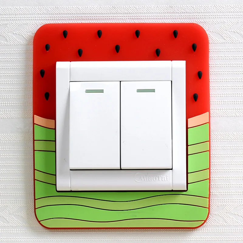 Cartoon 3D Wall Silicone Switch Sticker Luminous and Socket Soft Protective Cover On-Off Decor Stickers | Дом и сад