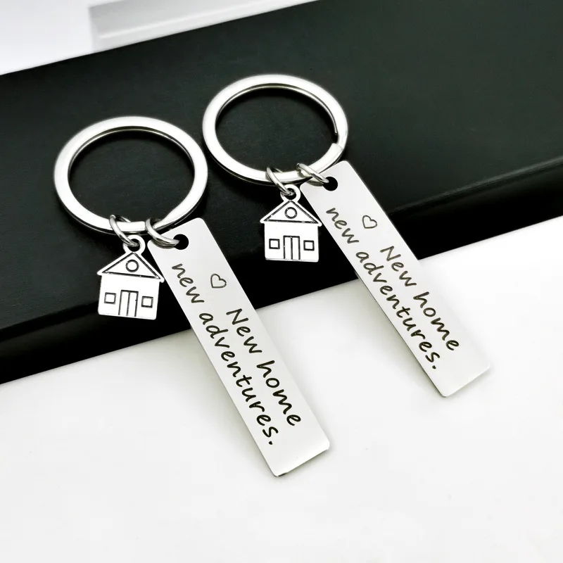 

New Home New Adventures New Home Warming Gift Stainless Steel Key Chain