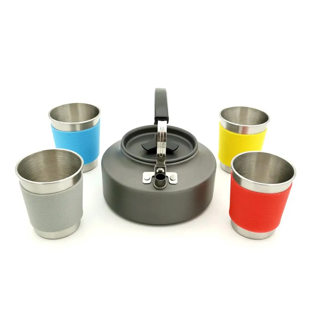 

22pcs/set Camping Cookware Mess Kit, Large Size Hanging Pot Pan Kettle with Base Cook Set for Outdoor Camping Hiking and Picnic
