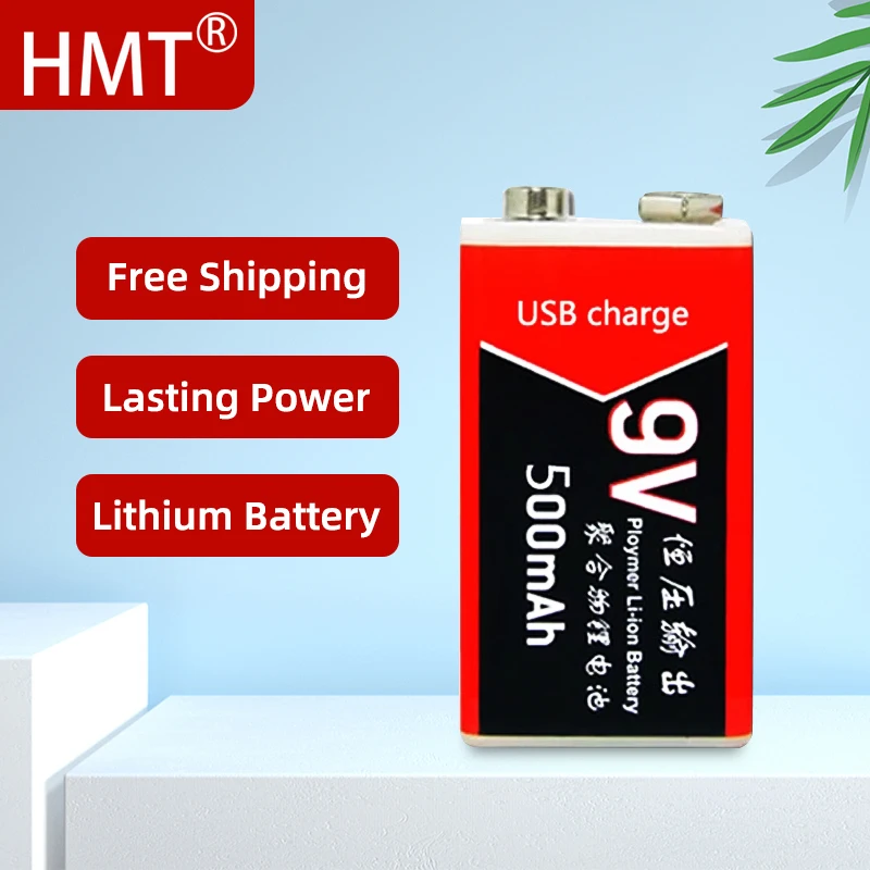 

USB Charging 9V 3000mAh Li-ion Battery USB Rechargeable battery 9v lithium for Multimeter Microphone Toy Remote Control KTV Use
