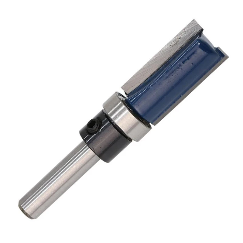 

1/4 Shank Template Trim Hinge Mortising Router Bit Straight end trimmer cleaning flush trim Tenon milling Cutter for Woodworking