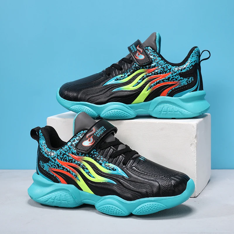 

Waterproof Children's Winter Sneakers Leather Kids Running Shoes Lightweight Tennis Boys Sports Shoes New Fashion Girls Sneakers