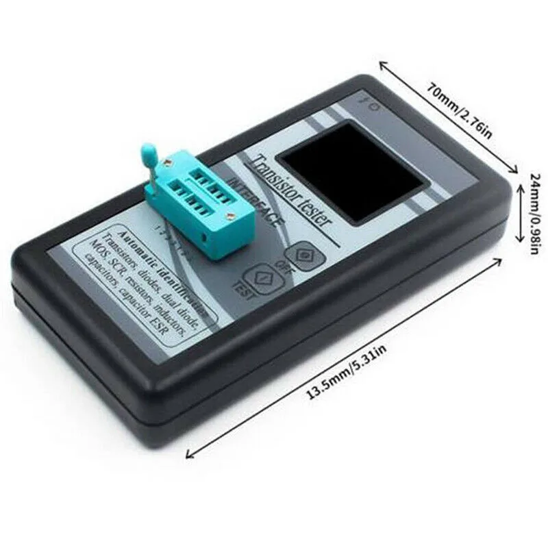 

Resistance Transistor Tester TFT Color Display 1.8-Inch 1pc Capacitance