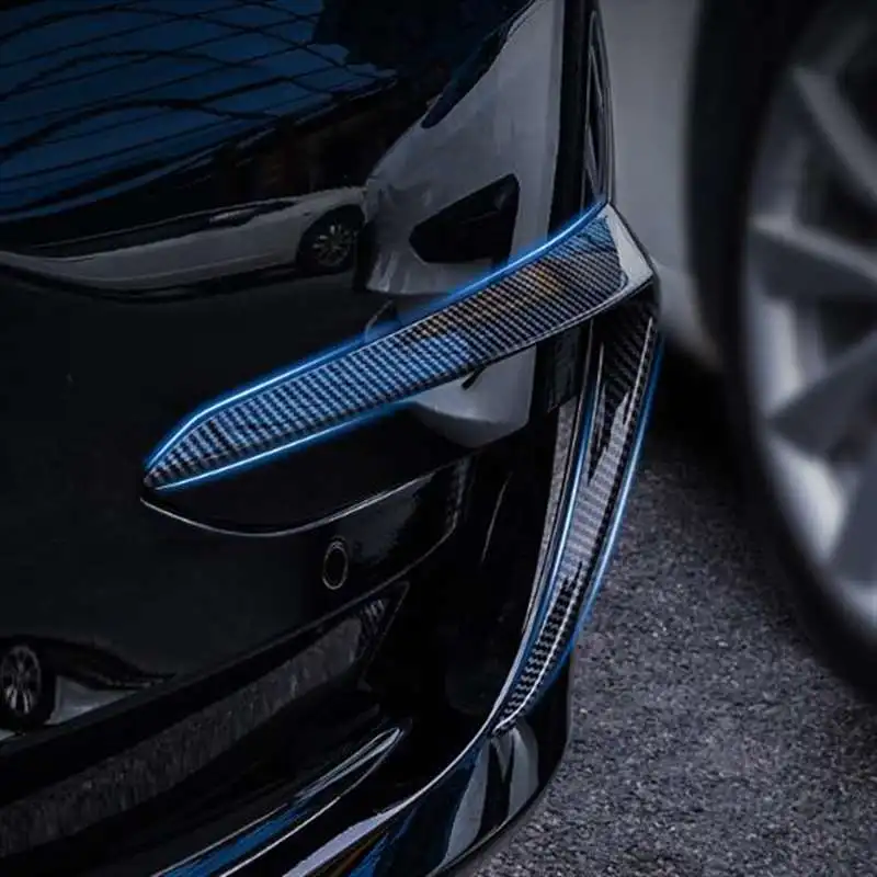 Блестящая передняя противотуманная фара из углеродного волокна для бровей ветра