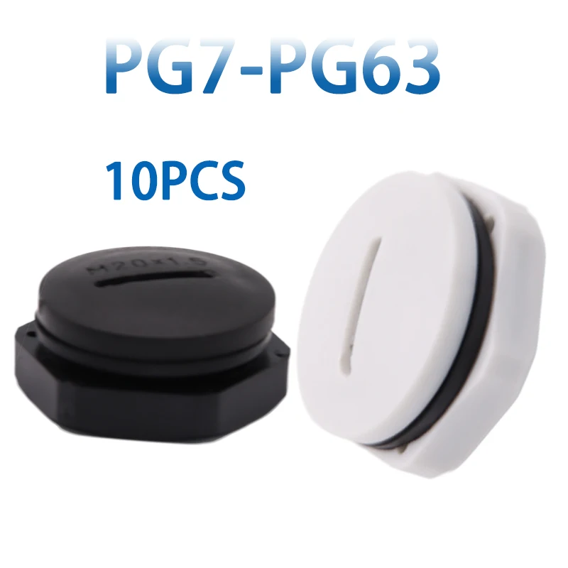 10pcs Nylon Waterprooft Plug IP68 PG7 Hole Plugs Sealing Plastic Black Gray PG9/11/13.5/16/21/29/36/48/63 Box Kongsai | Обустройство