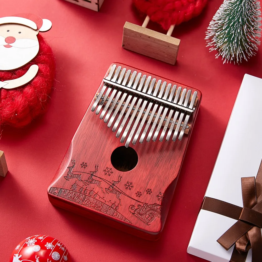 

Kalimba 17 Key Mahogany Thumb Piano Tuning Keys Musical Instrument Keyboard Pronunciation African Kalimba Piano Music Box Equip