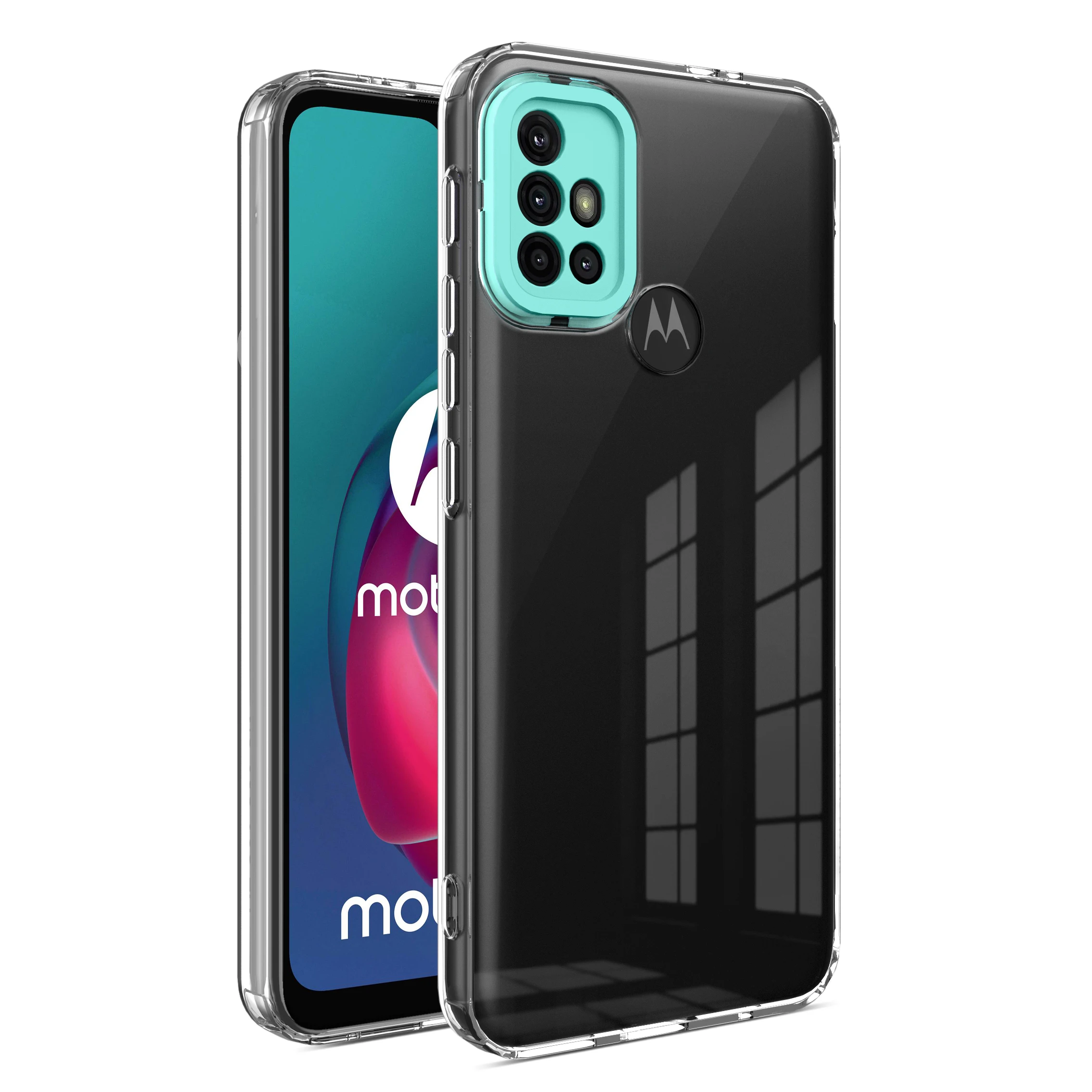 

Phone Case For Motorola E7i E7 G30 G10 G20 Power Shockproof Candy Color Eagle Eye Lens Coverage Transparent Protection TPU Cover