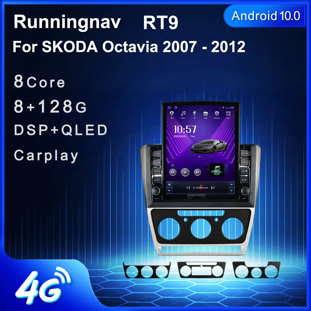 

Автомобильное радио, мультимедийный видеоплеер, GPS-навигатор, RDS, 9,7 дюйма, Android 10,1 для SKODA Octavia 2007, 2008, 2009, 2010-2012, тип Tesla