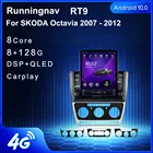 Автомобильное радио, мультимедийный видеоплеер, GPS-навигатор, RDS, 9,7 дюйма, Android 10,1 для SKODA Octavia 2007, 2008, 2009, 2010-2012, тип Tesla