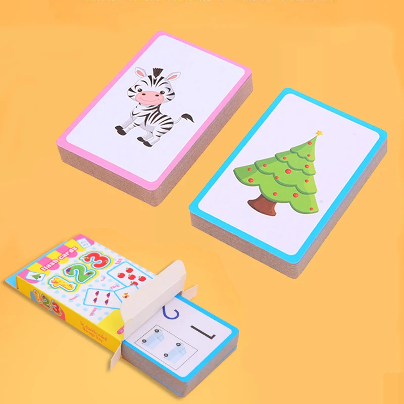 36 шт./компл. новинка детский флеш учим английские слова цифры когнитивные