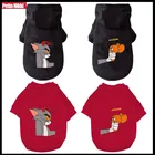 Мультяшная зимняя одежда для собак, милые толстовки для собак, дизайнерская хлопковая одежда для щенков, костюм для маленьких и средних собак, костюм Французского бульдога