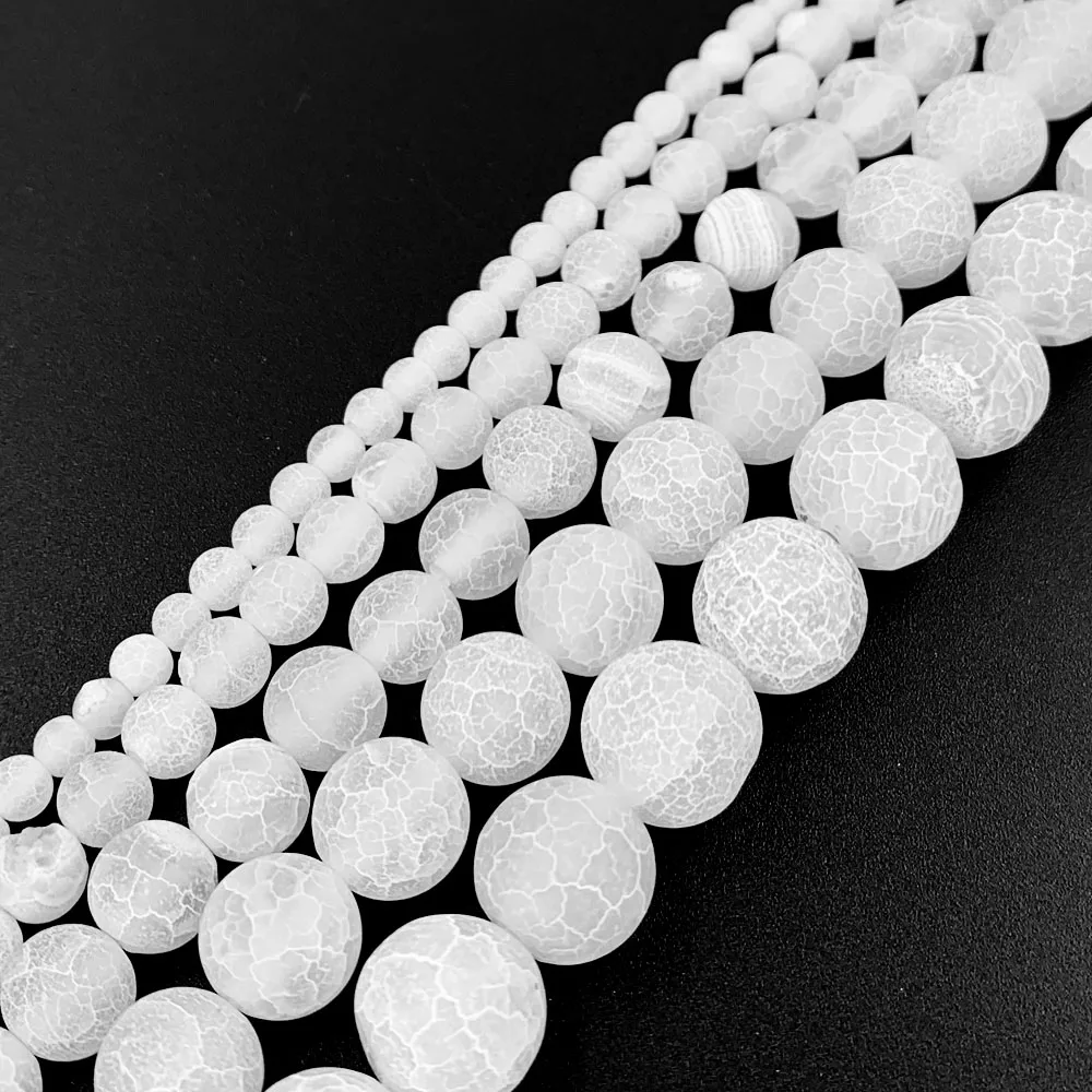 Оптовая продажа бусины для фотографий белого цвета натуральный камень круглые