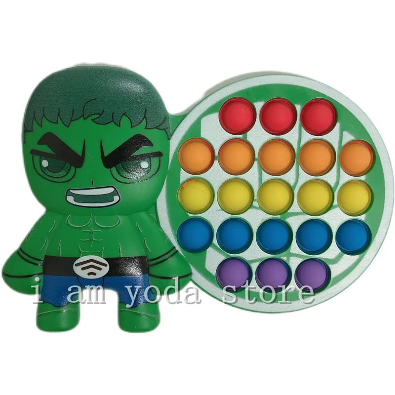 

The Avengers Pop Push Bubble Fidget Toys Iron Man Hulk Thro Spider Man Stress Relief Squeeze Toys Antistress Squishy Gifts