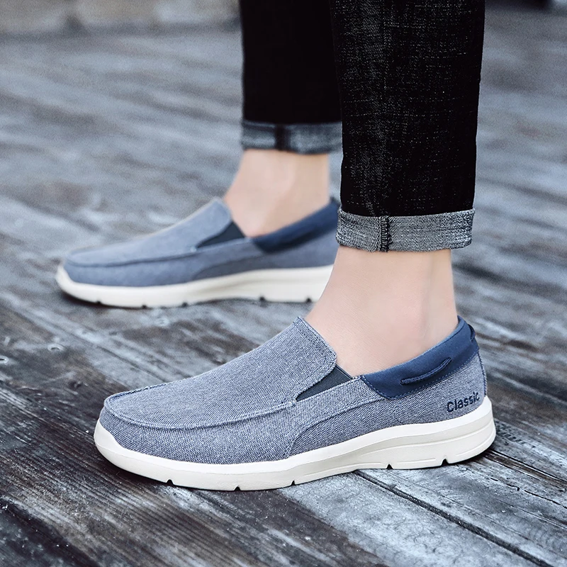 

Men Casual Shoes Canvas Breathable Shoes Male Soft Comfortable Mens Flats Shoes Non-slip Lazy Fisherman Loafers