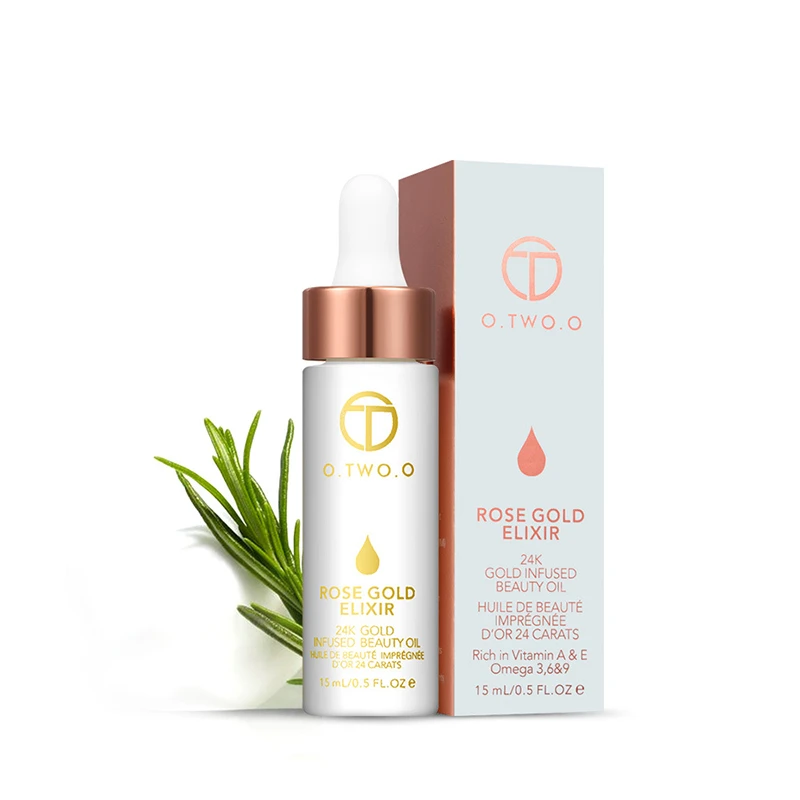 

24K Rose Gold Oil Infuenced Elixir Skin Primer Lips Face Base Make Up Vitamin Moisturizer Face Care Fundation Oil Beauty