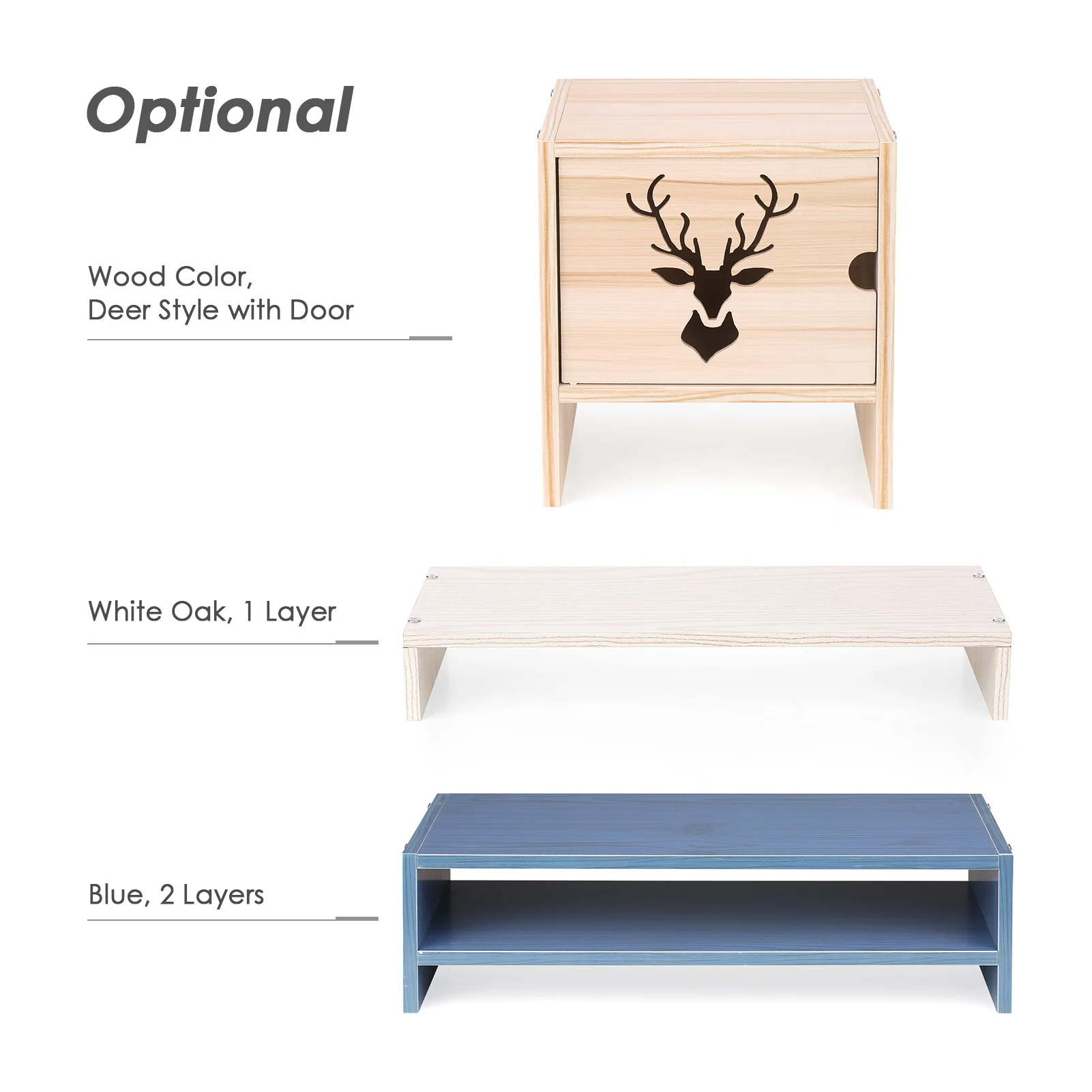 

Wood Monitor Stand Riser Desktop Organizer 2 in 1 Laptop Table Stand with Storage Organizer Computer Stand Riser Table Storage