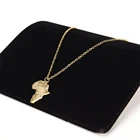 Кулон Карта Африки ожерелье для женщинмужчин, ювелирные изделия в эфиопском стиле, оптовая продажа, африканские карты, хип-хоп