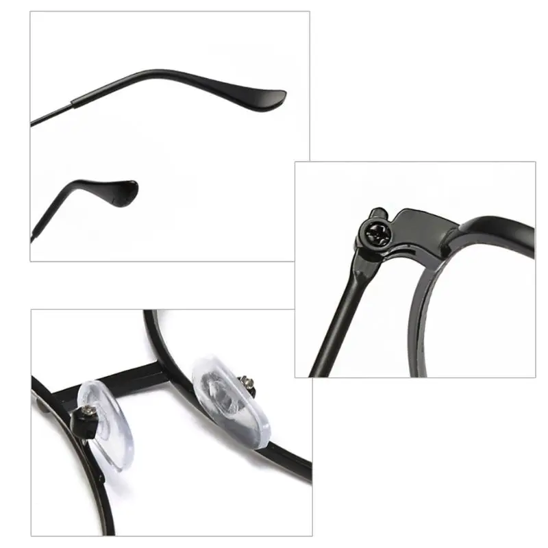 

Fashion Men Women Retro Metal Square Frame Optical Glasses Spectacles Anti-blue Light Eyewear