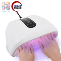 nail lamp gel varnishing 96w with 48 led uv all glue polishing for home manicure pedicure painless mode set curing gule tools