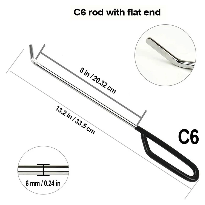 

New Rods Tools Hail Repair Kit Paintless Dent Removal Puller Sets Car Door Dings Repair Hand Tools (4 Pieces)