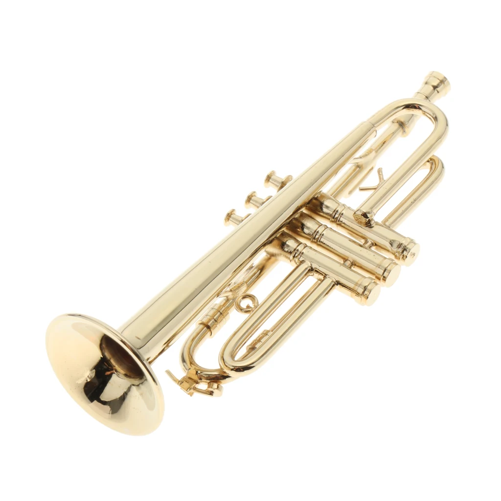 

Handcrafts Miniature Trumpet Model Collectible, 1/6 Scale Mini Instrument for Enterbay Action Figures