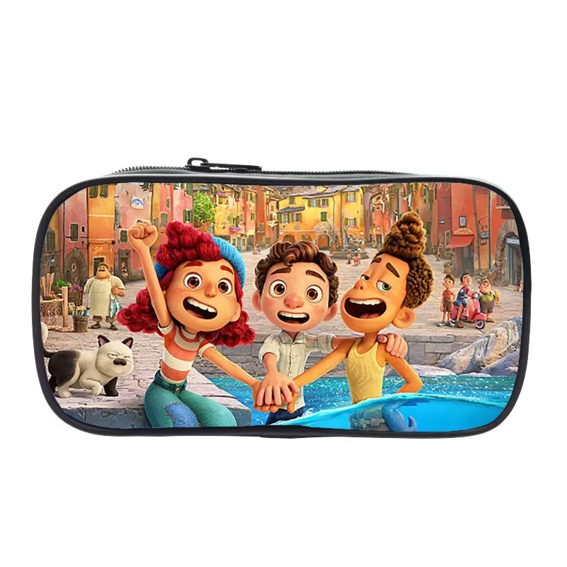

Disney Cartoon Anime LUCA Scenes Pencil Case Student Stationery Storage Bag Printing Pencil Case Gift Length 23CM