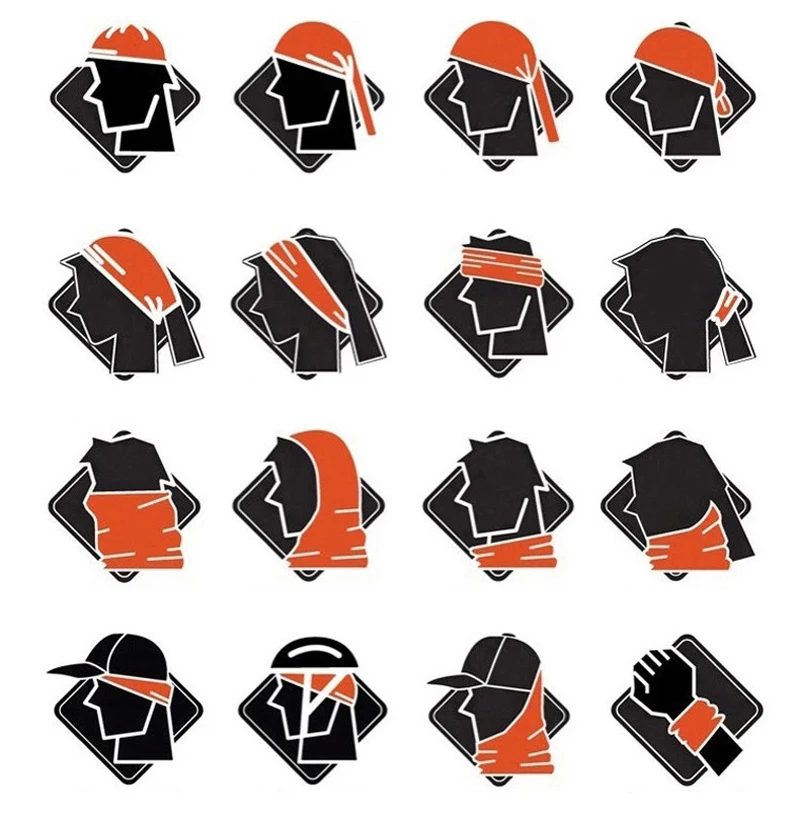 Мужской женский мужской тюрбан волшебный шарф для спорта на открытом воздухе