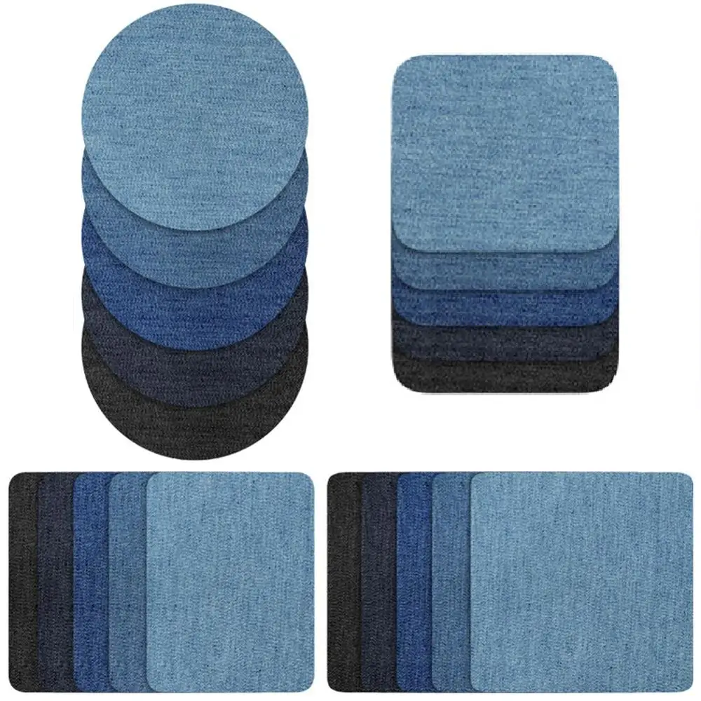 Комплект из 2 предметов денима с заплатками тепла снимаемые прикрепляемые при