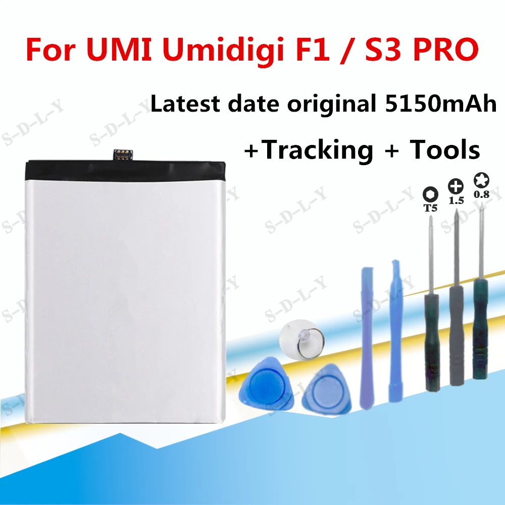 Bater&iacute;a S3 Pro de 5150mah para Umi Umidigi S3 Pro F1/ F1 Play, reemplazo de bater&iacute;as de tel&eacute;fono m&oacute;vil + seguimiento + herramientas-2