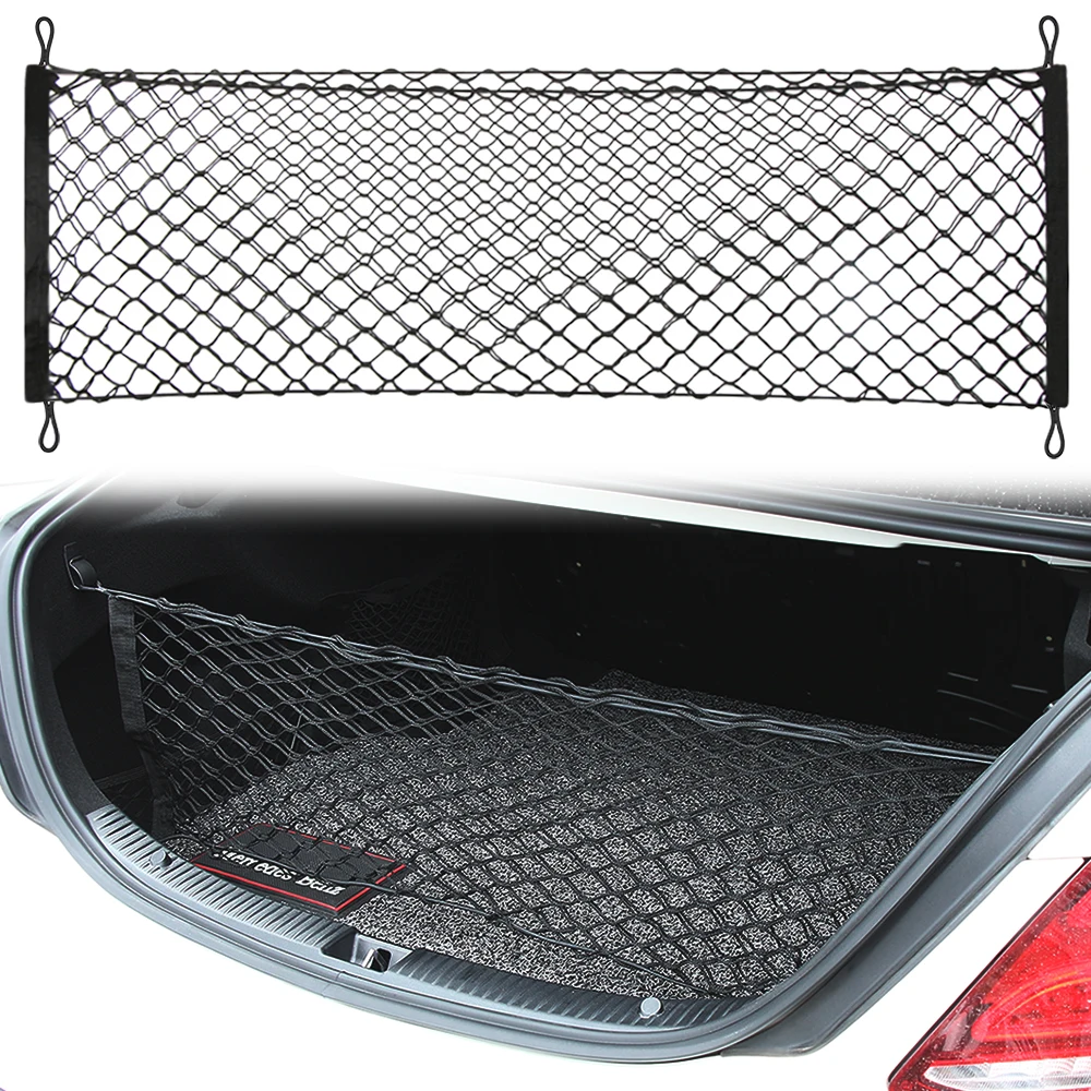 

Universal Car Trunk Rear Storage Cargo Luggage Nylon Elastic Mesh 90x30 CM/40x110 CM Net Holder With 4 Plastic Hooks Pocket New