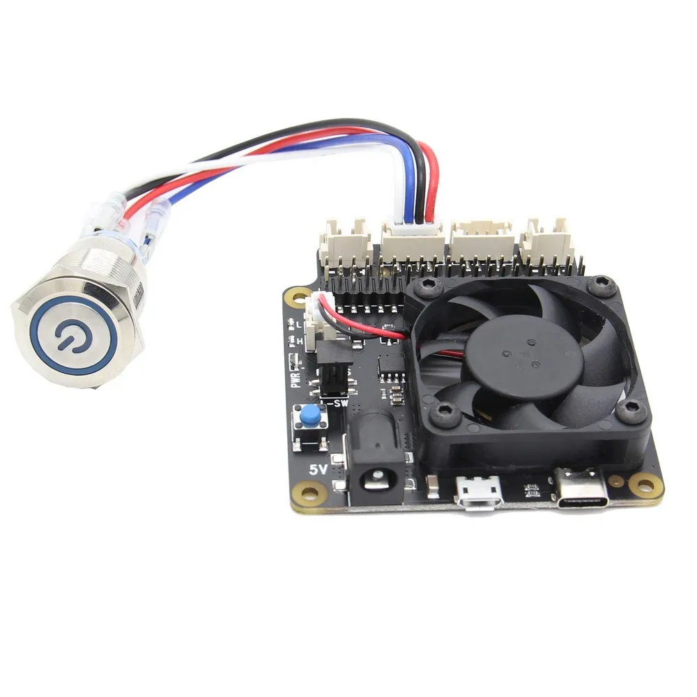 Bundle 5 Raspberry Pi X735 безопасное выключение управление питанием и автоматическое охлаждение платы для Raspberry Pi 4 Модель B/3B+(plus)/3B/2B - Цвет: Bundle 5