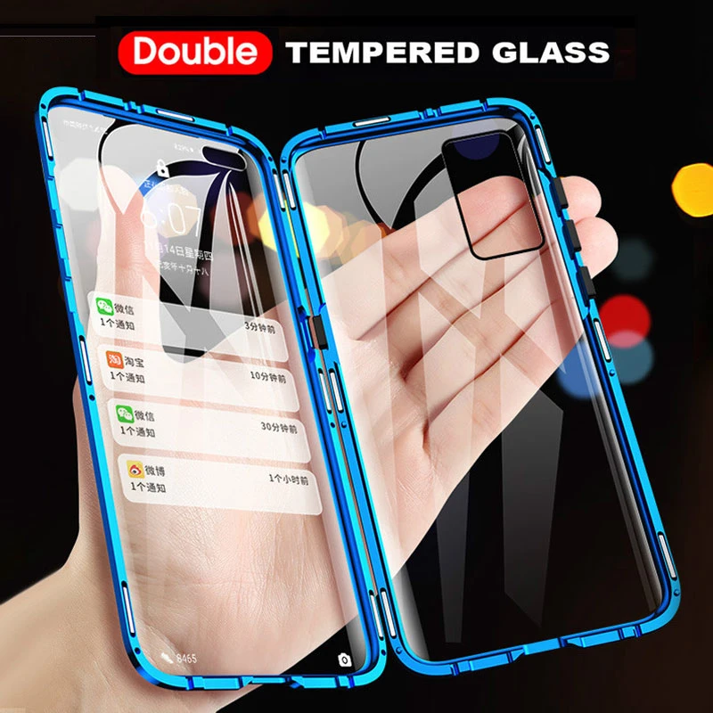 

Double Sided Magnetic Phone Case For Honor 20 Lite 20S Russian Full Cover For view 20 20e 20 Pro Front and Back Glass Cover 20S