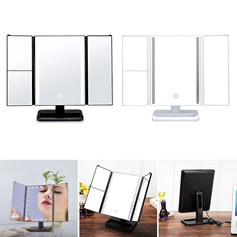 Светильник макияжа с 24 светодиодный и сенсорным экраном увеличение