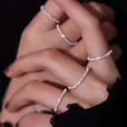 Новинка великолепное серебряное блестящее кольцо для женщин в Корейском стиле Простой Компактный Сияющий крутой кольцо на палец очаровательное ювелирное изделие в подарок