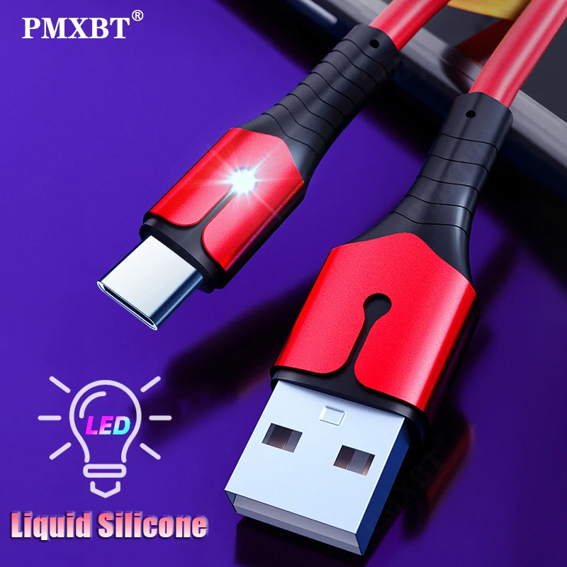 

USB Type C Cable Mobile Phone Charger Type-C Data Cord For XiaoMi MI 6 Redmi Note 8 Pro Huawei P30 Pro P40 Mate 30 LED USBC Wire