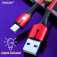 usb type c cable mobile phone charger type c data cord for xiaomi mi 6 redmi note 8 pro huawei p30 pro p40 mate 30 led usbc wire