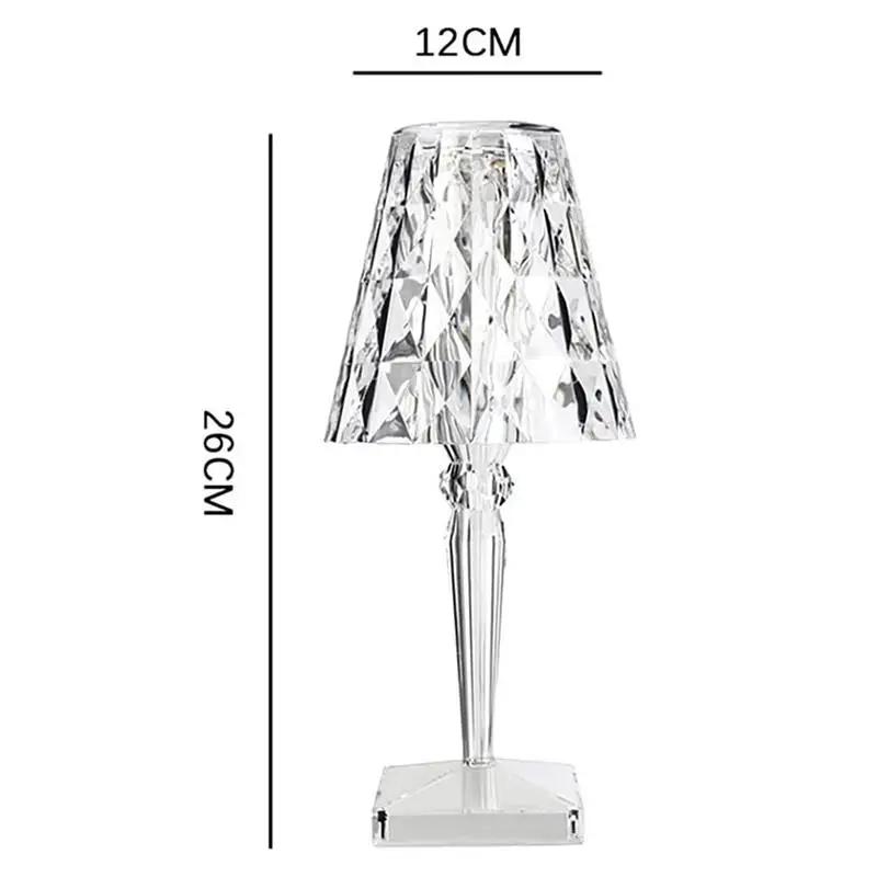 С кристалалми и стразами настольная лампа USB Перезаряжаемые сенсорный Ночной