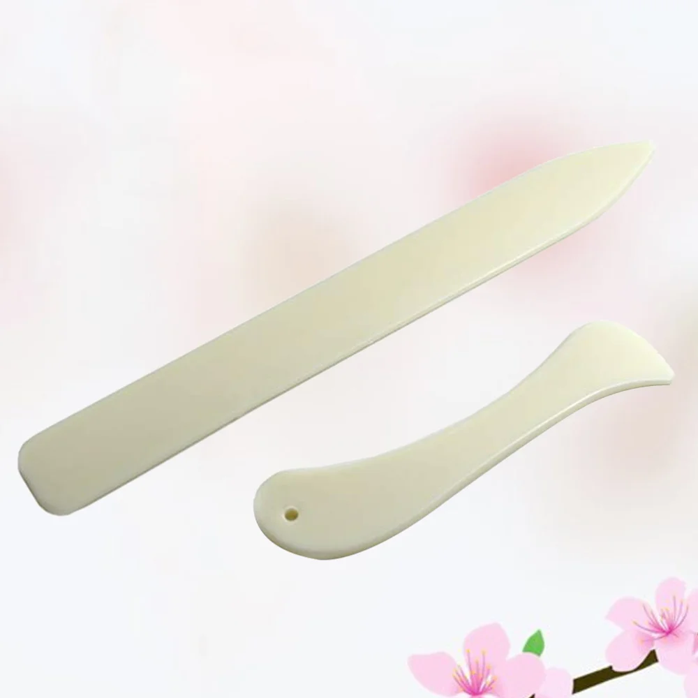 

2pcs Plastic Letter Opener DIY Scrapbooking Supplies Origami Tool Paper Creaser Set Imitation Cattle Bone Making Tool