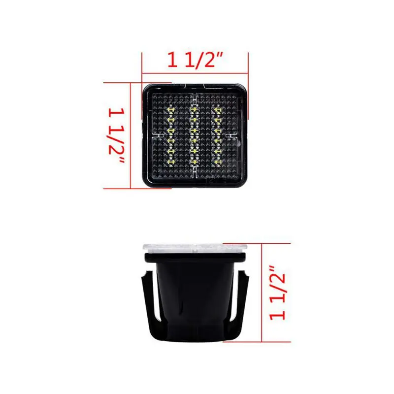 2 шт. светодиодный светильник черного цвета для номерного знака 16-19 Toyota- Tacoma / 14-19