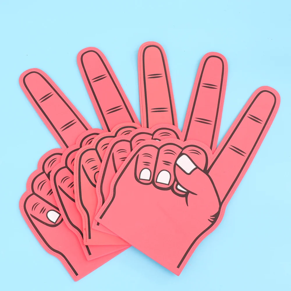 

3 Pcs EVA Large Size Slap Atmosphere Cheer Gesture Hand Toys Party Sport Concert Favors (Yellow)