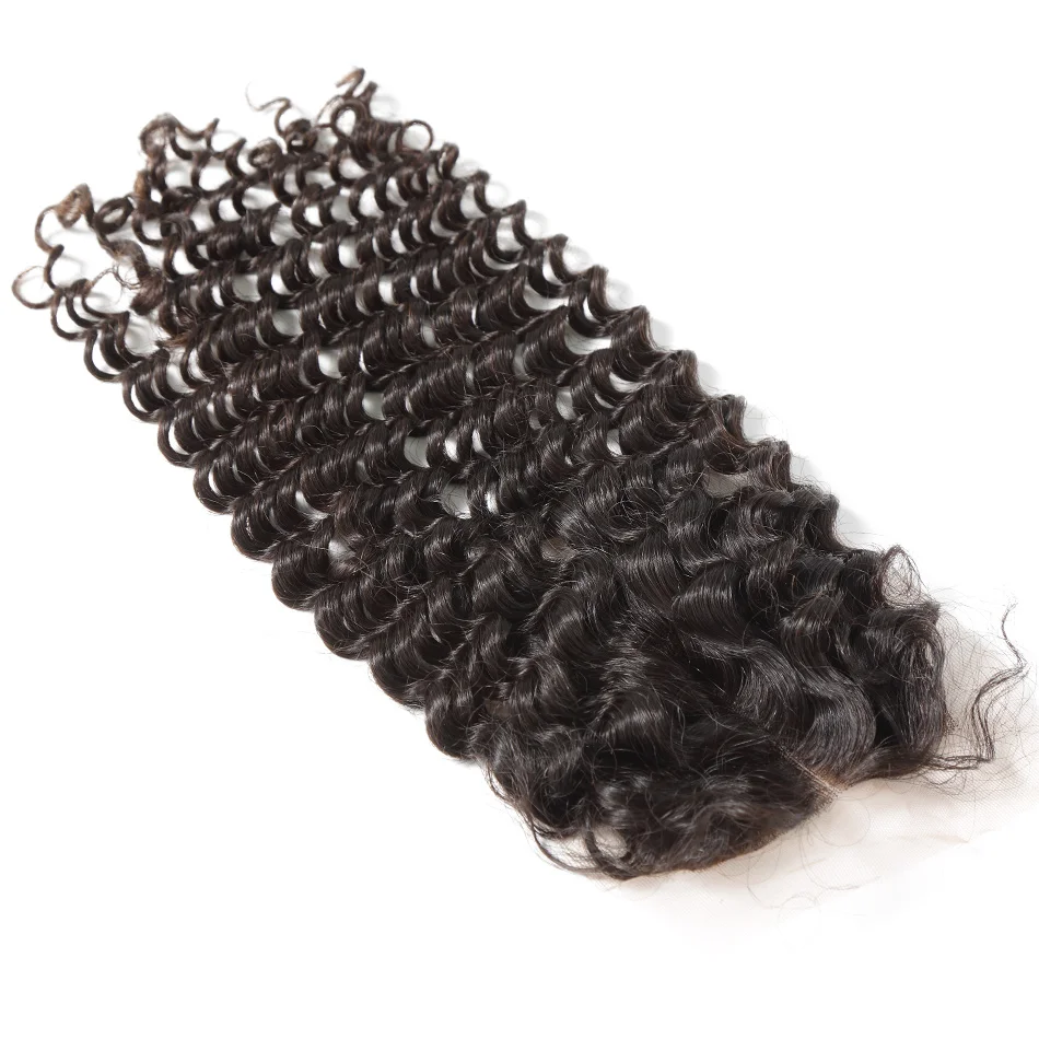 Кудрявые Макс волосы глубокая волна 30 дюймов 3 4 пряди с закрытием бразильские