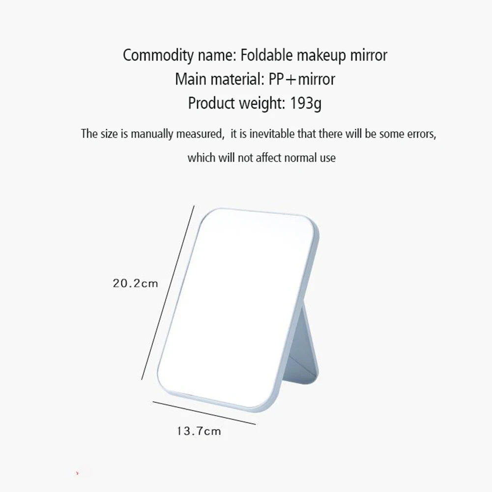 

Makeup Mirror Portable Foldable Adjustable Angle Beauty Mirror Square Single Side Mirror Makeup Tool Lightweight And Easy To Use