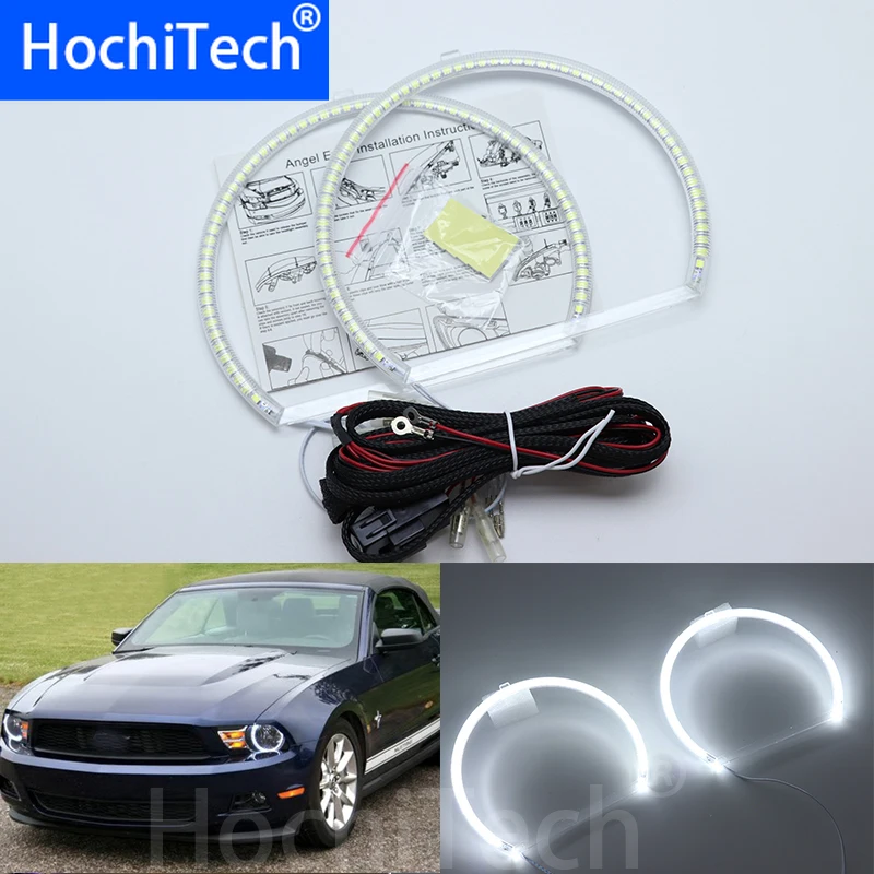 Для ford mustang 2010 2011 2012 ультра яркий SMD белый светодиодный ангельские глазки 2600LM 12V halo