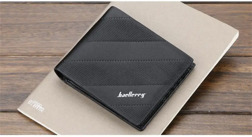 Baellerry роскошные кожаные мужские из полиуретана кошелек маленький модный джентльмен высокое качество мужские кошельки тройной складной кошелек короткий наличные деньги сумка