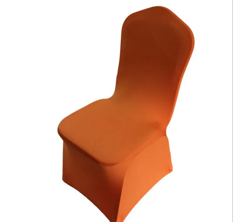Универсальные белые чехлы на стулья из полиэстера и спандекса для свадеб