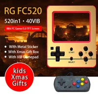 retro rg fc520 game console super classic game 8 bit family tv video game console built in 520 games handheld gaming player gift