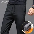 Мужские легкие флисовые брюки для бега, на зиму, 28-38