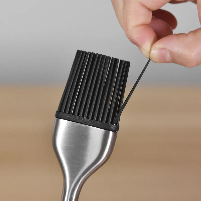 Масляная щетка с длинной ручкой из нержавеющей стали|Экраны от брызг| |