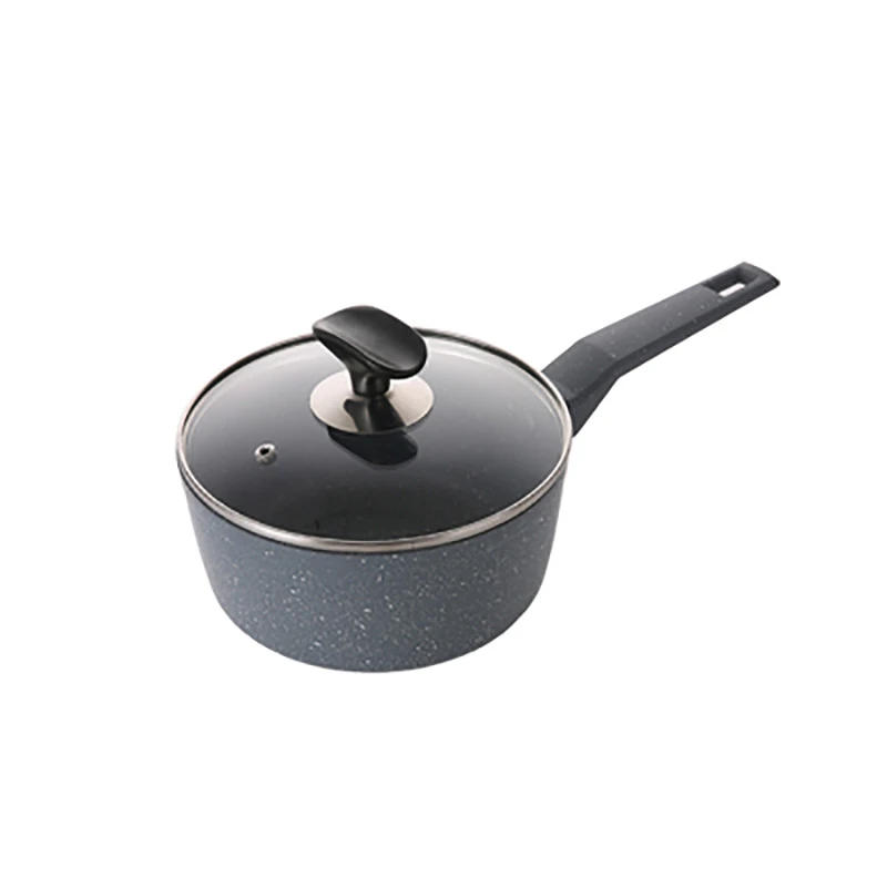 16cm With cover 16-20 см алюминиевый камень майфан емкость для молока антипригарная сковорода суповая кастрюля с толстой кастрюлькой со стеклянной крышкой для индукционной Плита Газовая плиты - Цвет: 16cm With cover